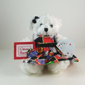 Casino Teddy Bear Gift: Poker Player Decor, Casino Lover Present
