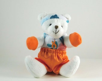 Cancer Fighter Gift for Leukemia Cancer Patient, Teddy Bear Boxer in Orange, Thoughtful and Funny Gift, Encouragement for Cancer Patient