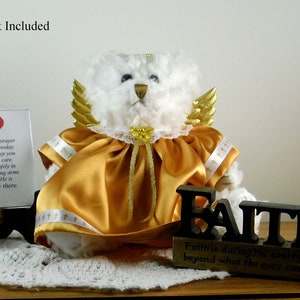 Spiritual and Inspirational Gift for Encouragement and Comfort, Angel Bear with Prayer Poem for Illness or Difficult Time image 7