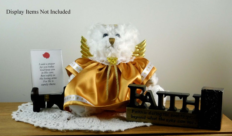 Spiritual and Inspirational Gift for Encouragement and Comfort, Angel Bear with Prayer Poem for Illness or Difficult Time image 7