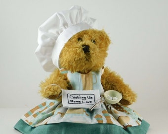 Cooking Gift for Mother’s Day, Gift for Woman who Loves to Cook, Dressed Plush Teddy Bear Gift, Unique Birthday Gift