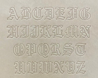 1" Tall DELRIN Alphabet/Letter Embossing Plate Set - 22(B)