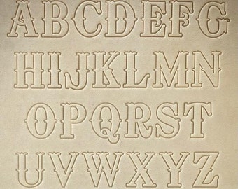 1" Tall DELRIN Alphabet/Letter/Number Embossing Plate Set - 1(B)