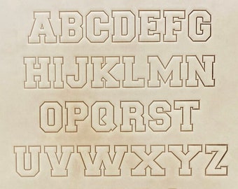 1" Tall DELRIN Alphabet/Letter/Number Embossing Plate Set - 2(B)