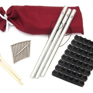 Pipe Chimes, Bag, Metal Strikers, Holders, Mallets image 1