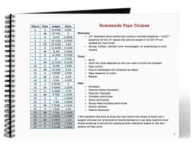 Pipe Chime Christmas Music Song Book (PDF) - Etsy