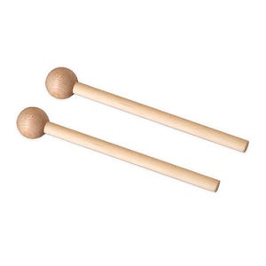 May include: Two wooden mallets with round heads, perfect for playing a xylophone or other percussion instruments.