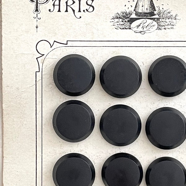 23 French Antique 'Paris Mode' 'Ebony' Buttons