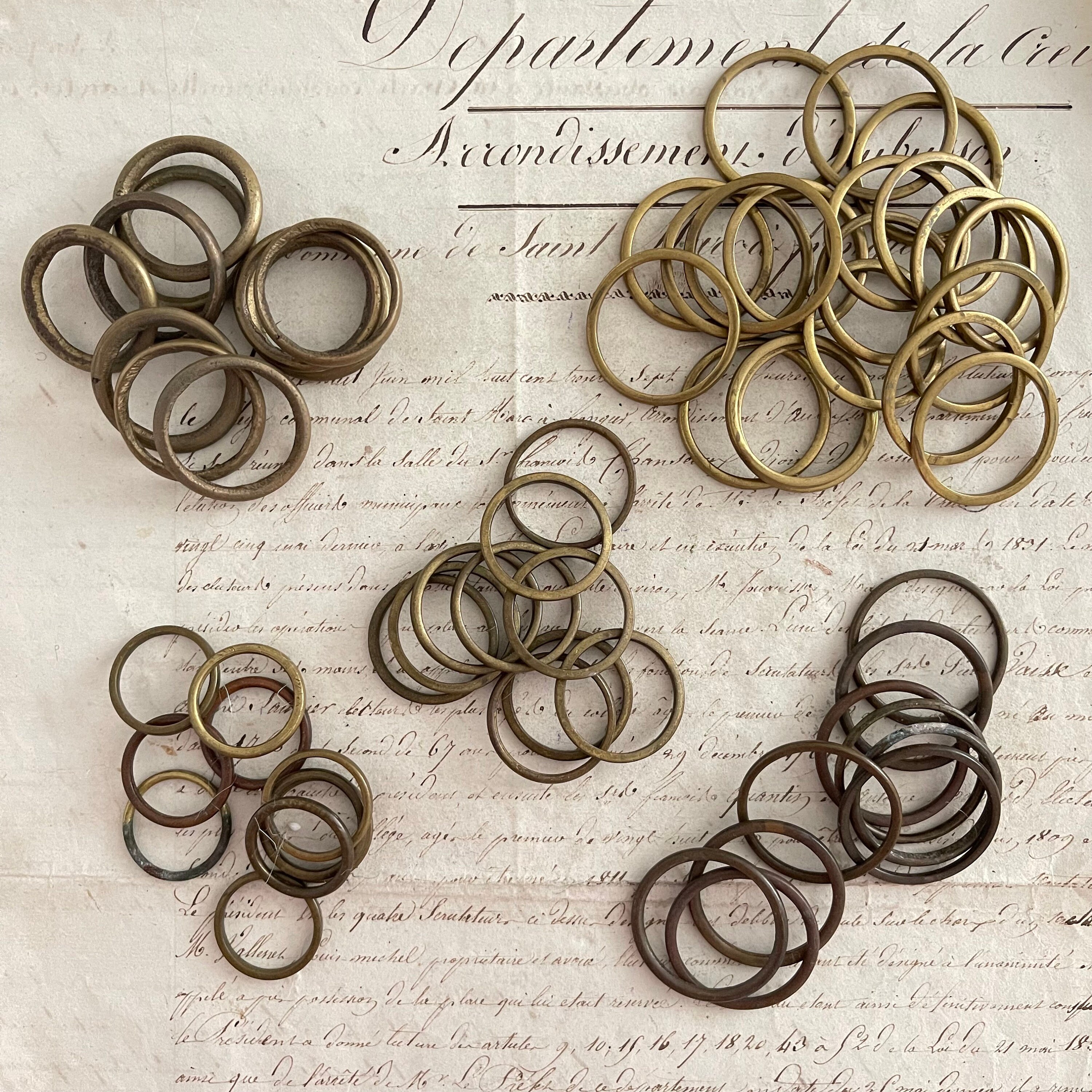 Brass Shower Rings Etsy