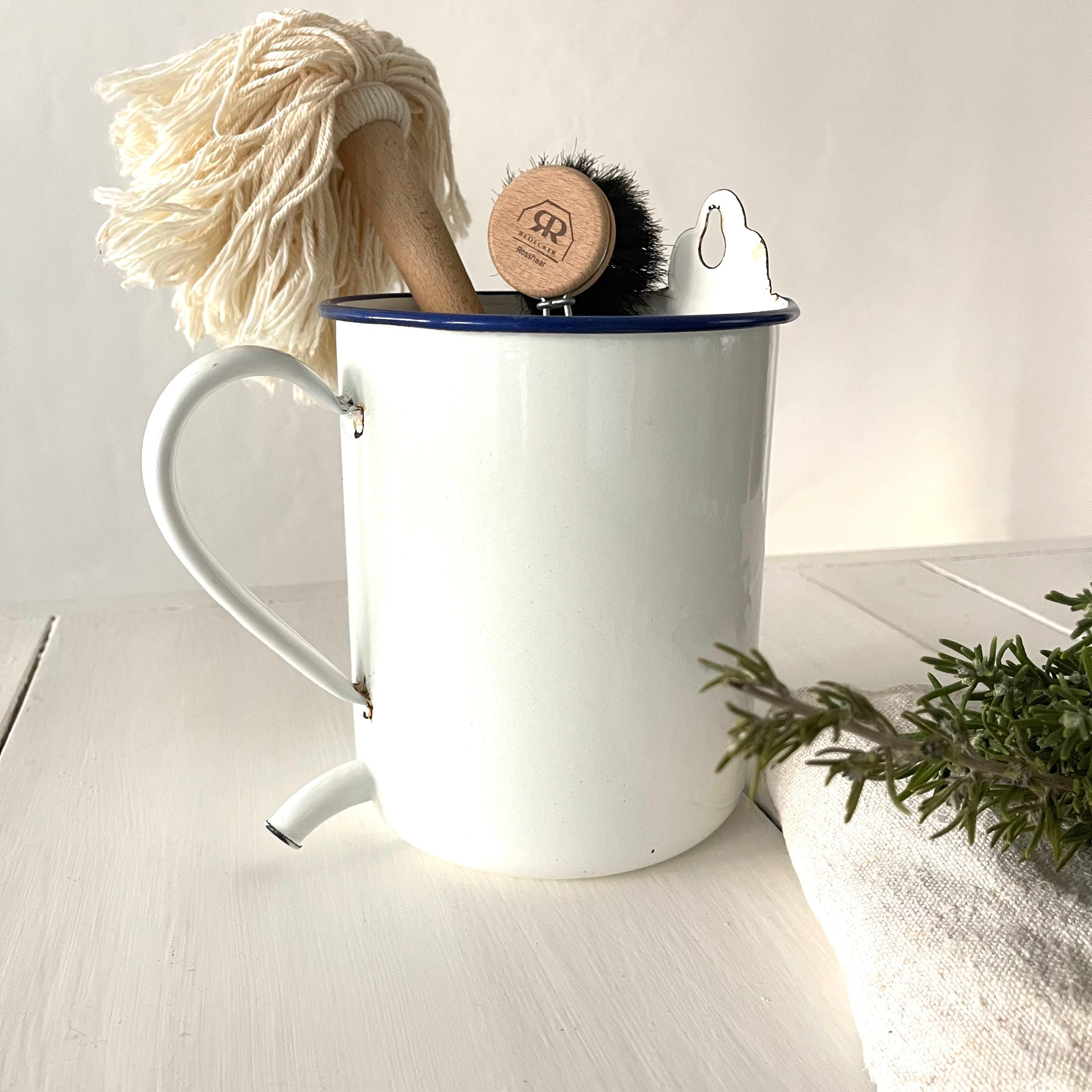 Français Vintage Émail Irrigateur, Kitchen Tidy, Planteur