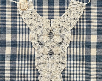 19th C Pretty French Lace Jabot / Brassard /Collar /Embellishment / Bib