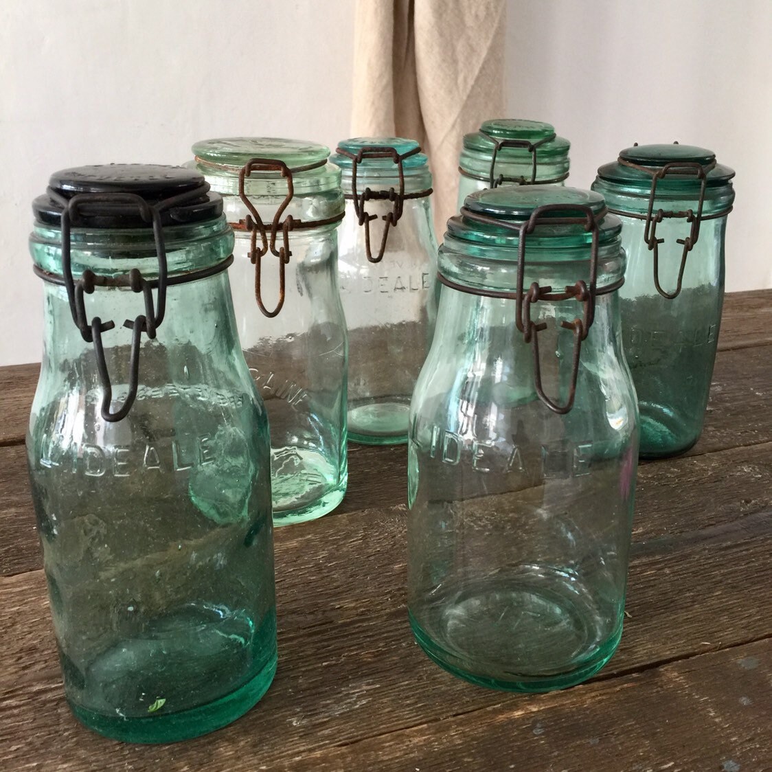 1 L French Antique Storage Jar With Clip Top Lid Style 2 Etsy