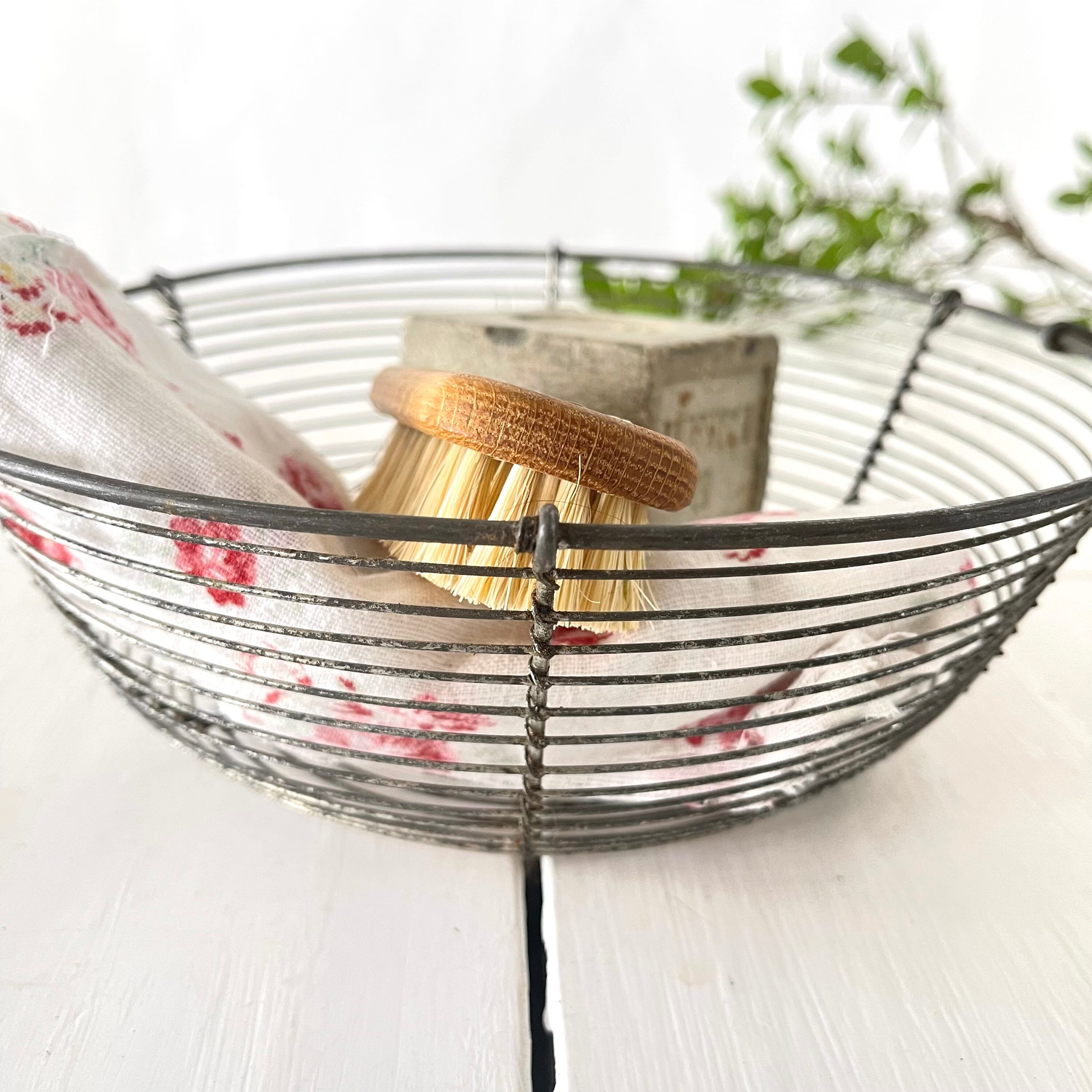 French Antique Wire Basket Etsy