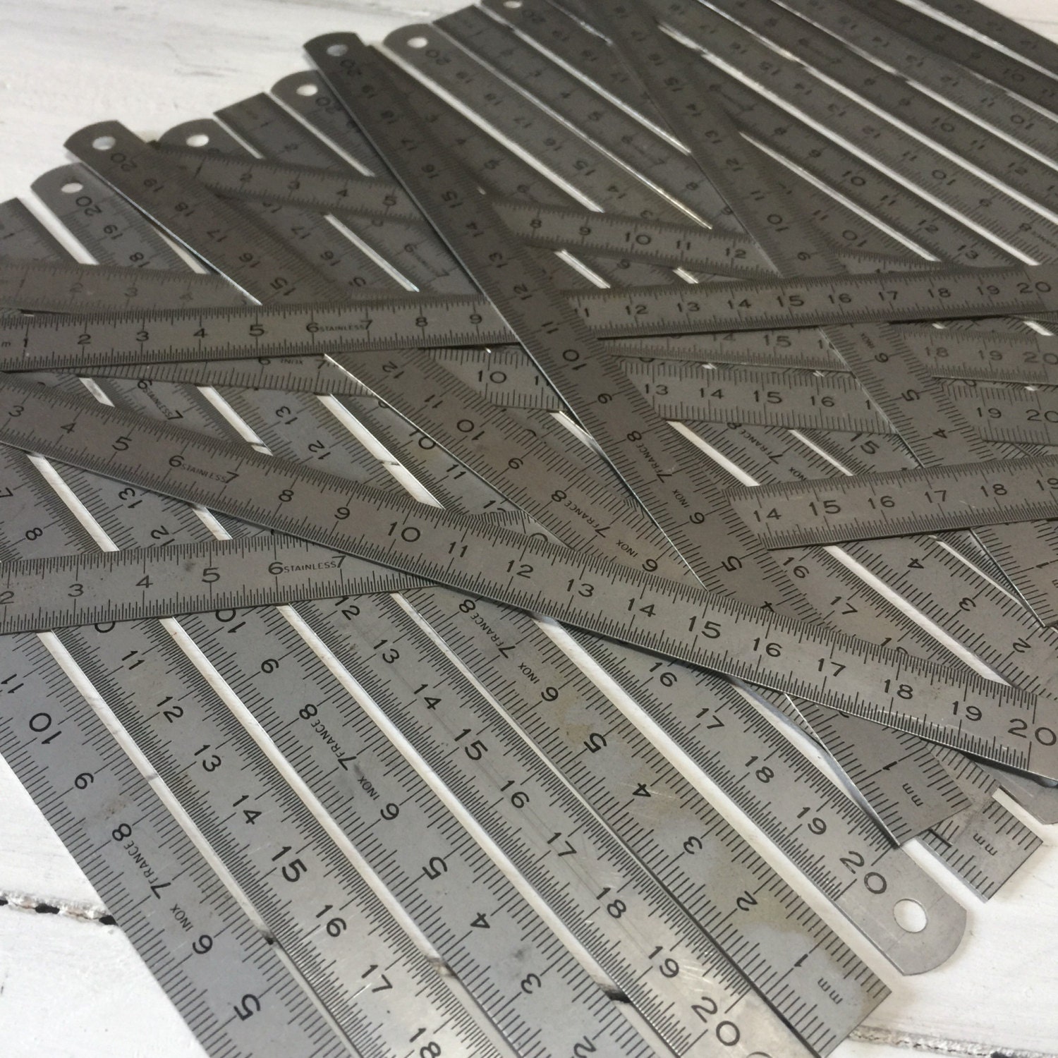 20cm French Vintage Measure Ruler in 1mm and 1/2mm Increments Etsy