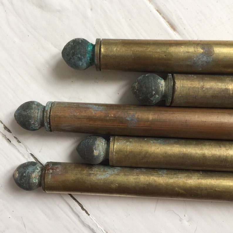11 French Antique Brass Cafe Rods Stair Rods Picture Hangers Etsy