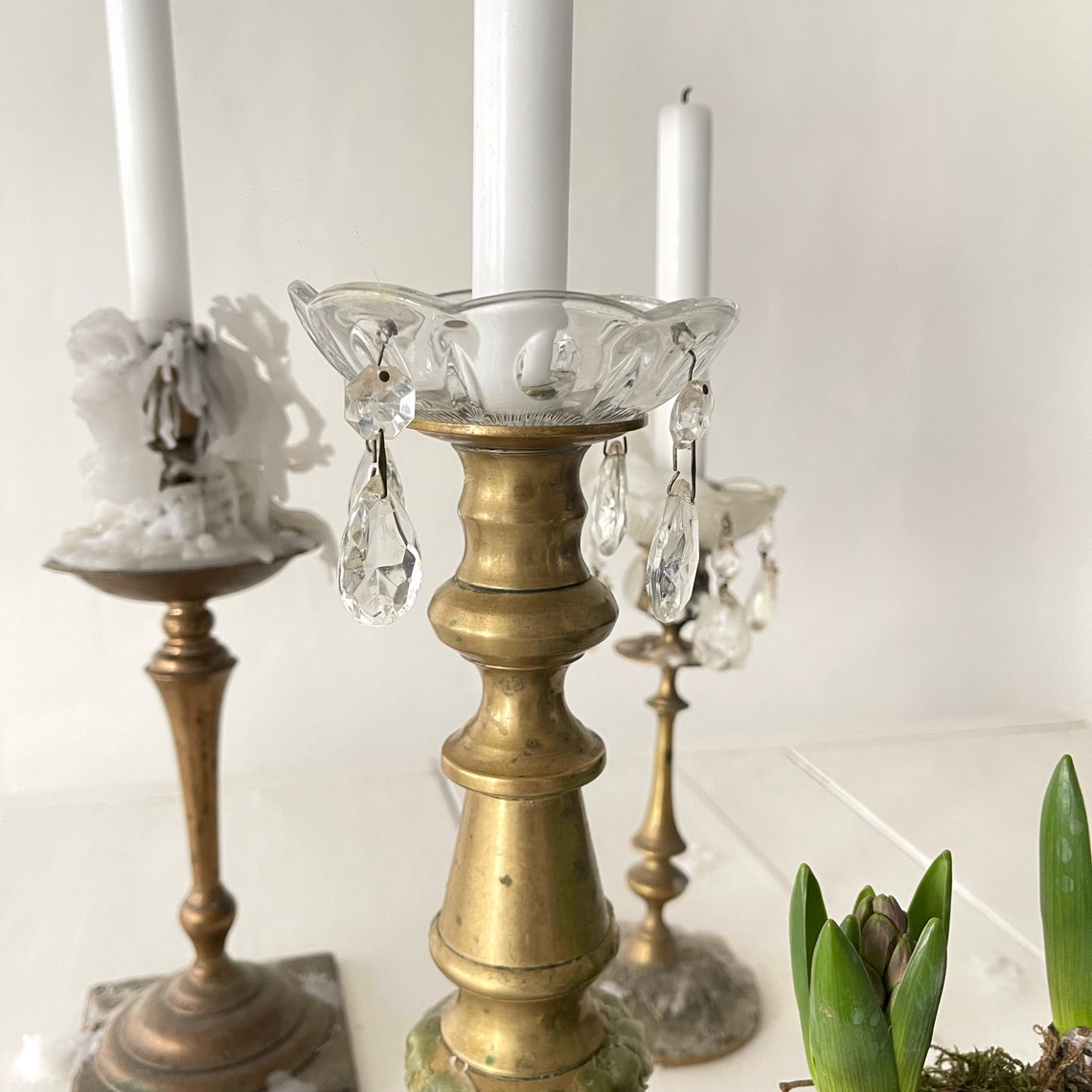 French Antique Chandelier Cup Bobèche Candle Drip Plate Etsy