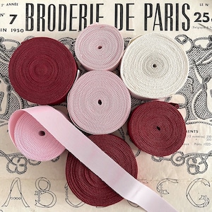 French Antique Gros Grain Ribbon, Petersham, Millinery, French Ribbon