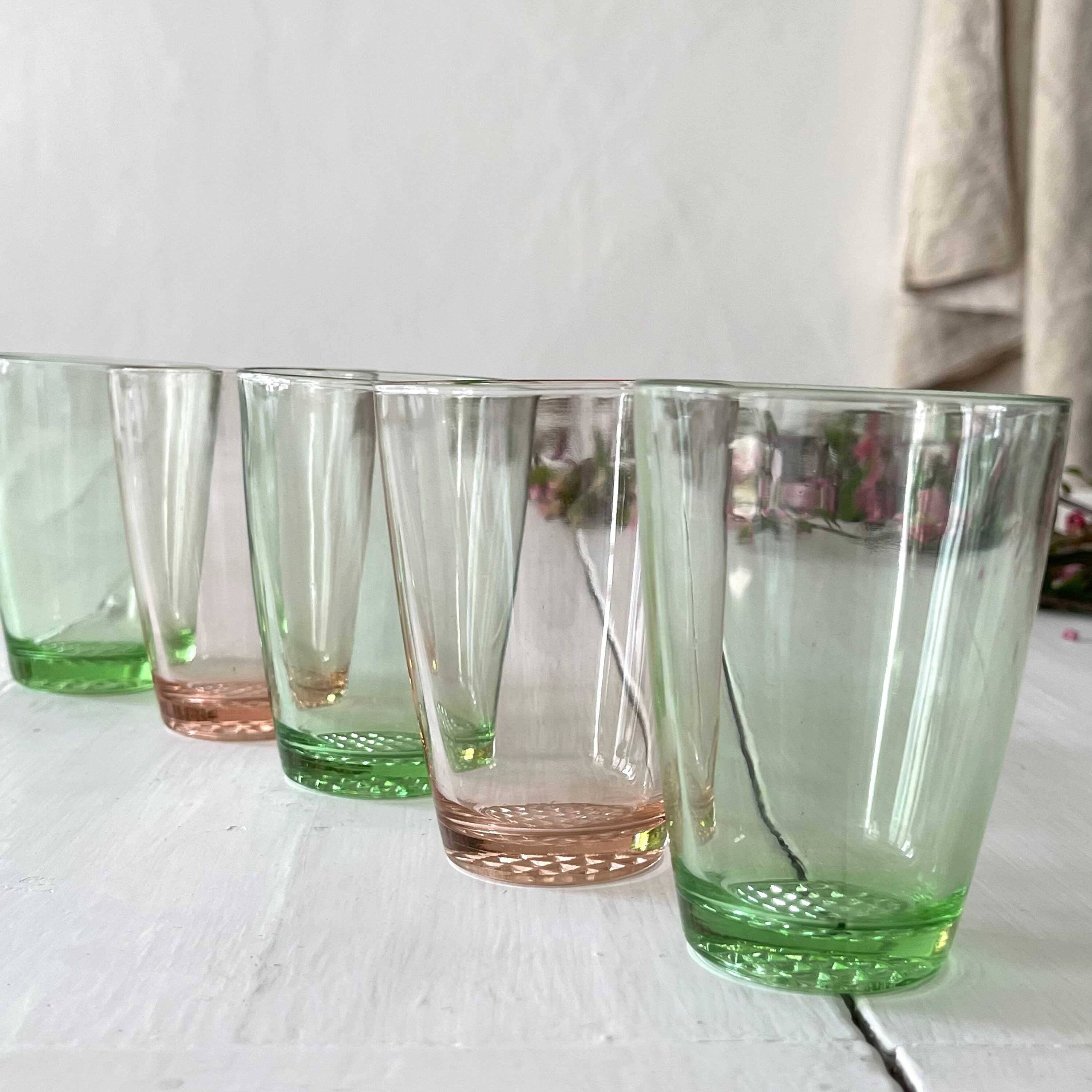 Français Verres à Eau Vintage, Jus, Vin, Dessert