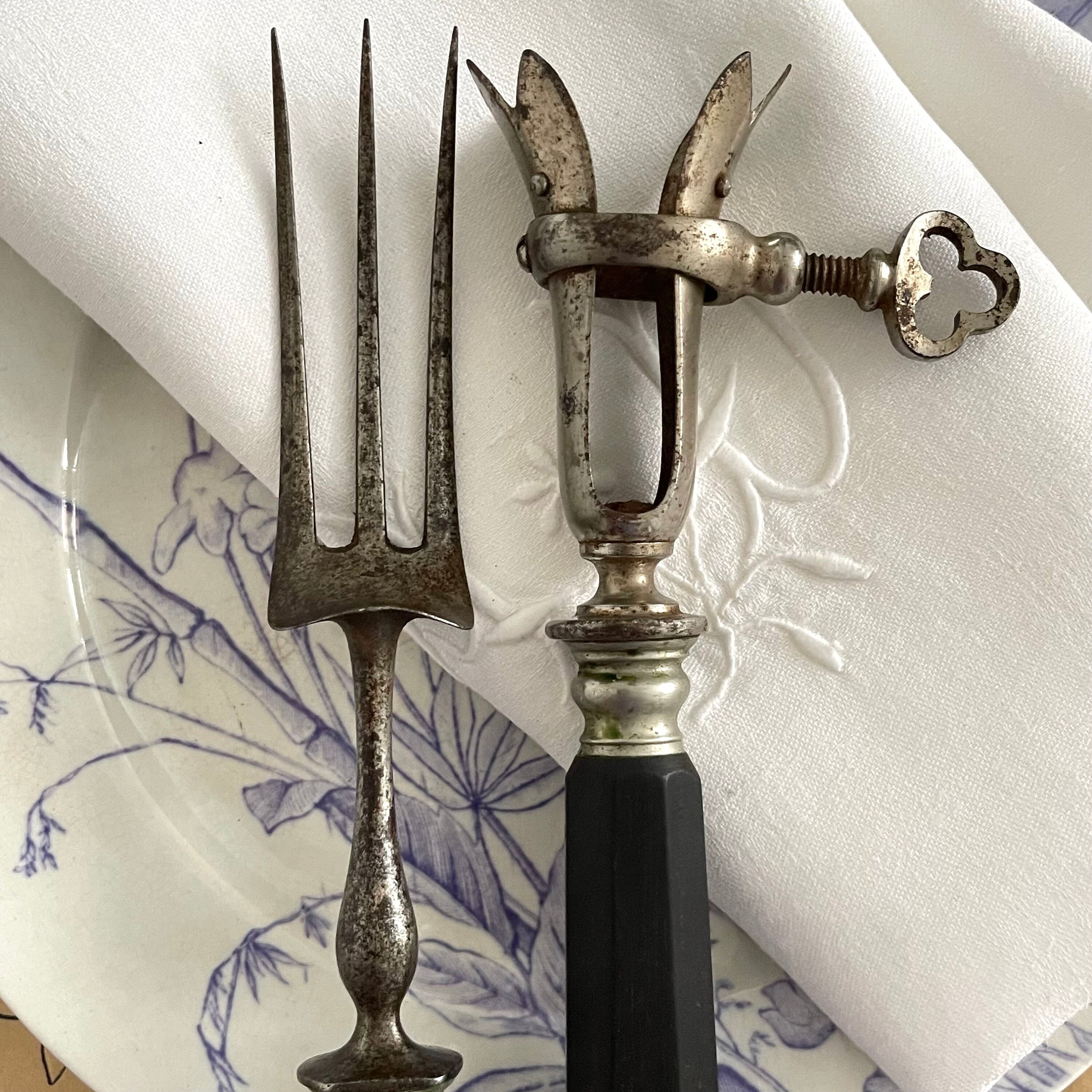 Manche à gigot ancien – France, XIXᵉ siècle – Argent