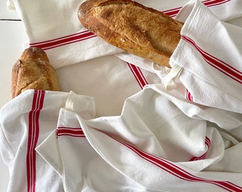 French Vintage Bread Bag, Baguette Bag, Sack