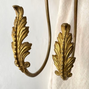 Pair of French Château Antique Gilt  Ormolu Curtain Tie Backs