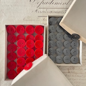 180 French Vintage Buttons in Boxes