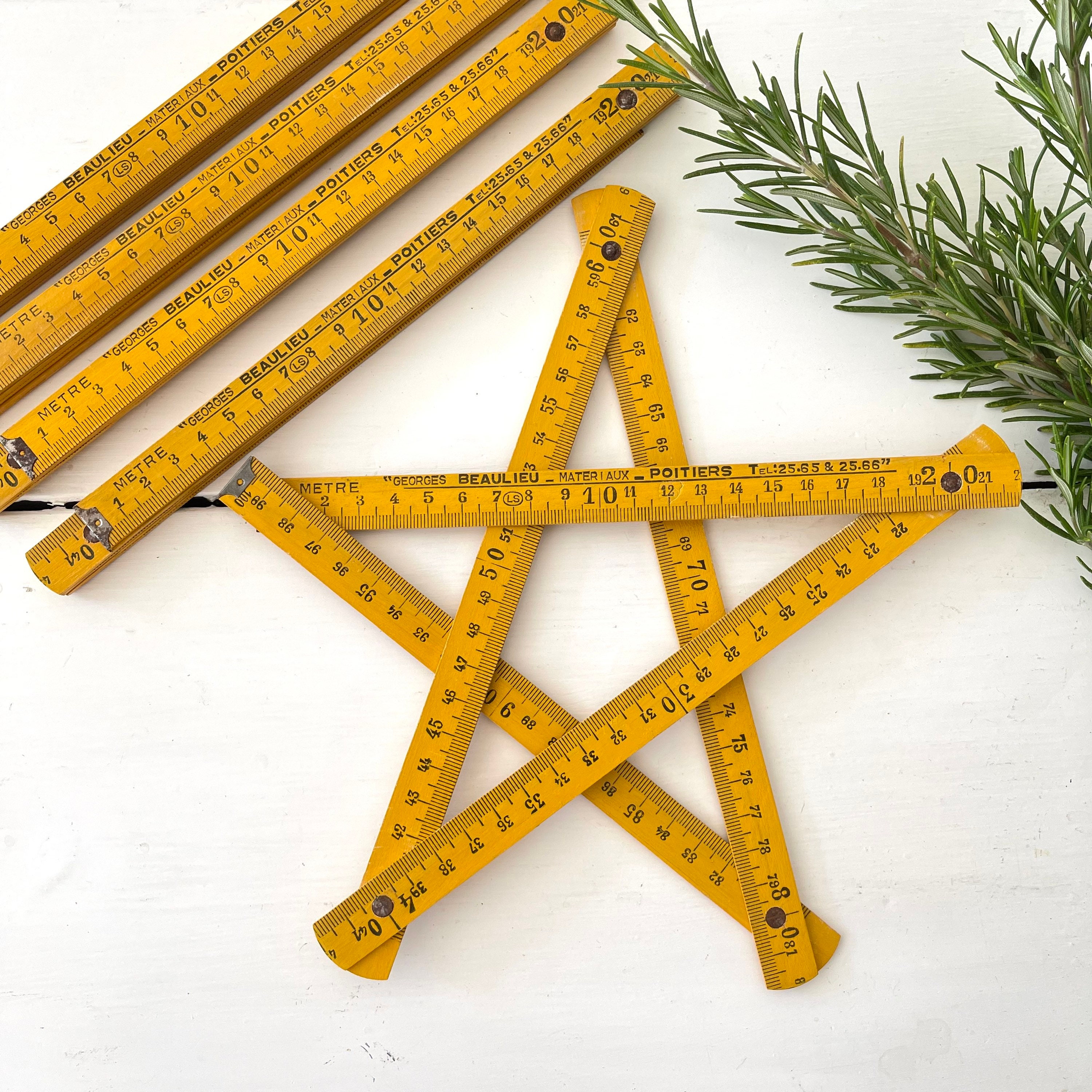 Règle en Bois Vintage Pliante - Star