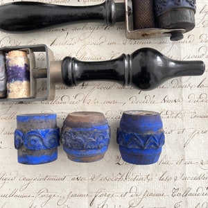 French Antique Embroidery Roller Stamp & 3 Extra Barrels