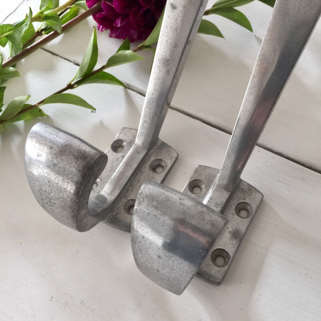 Français Crochet à Manteau Industriel Vintage