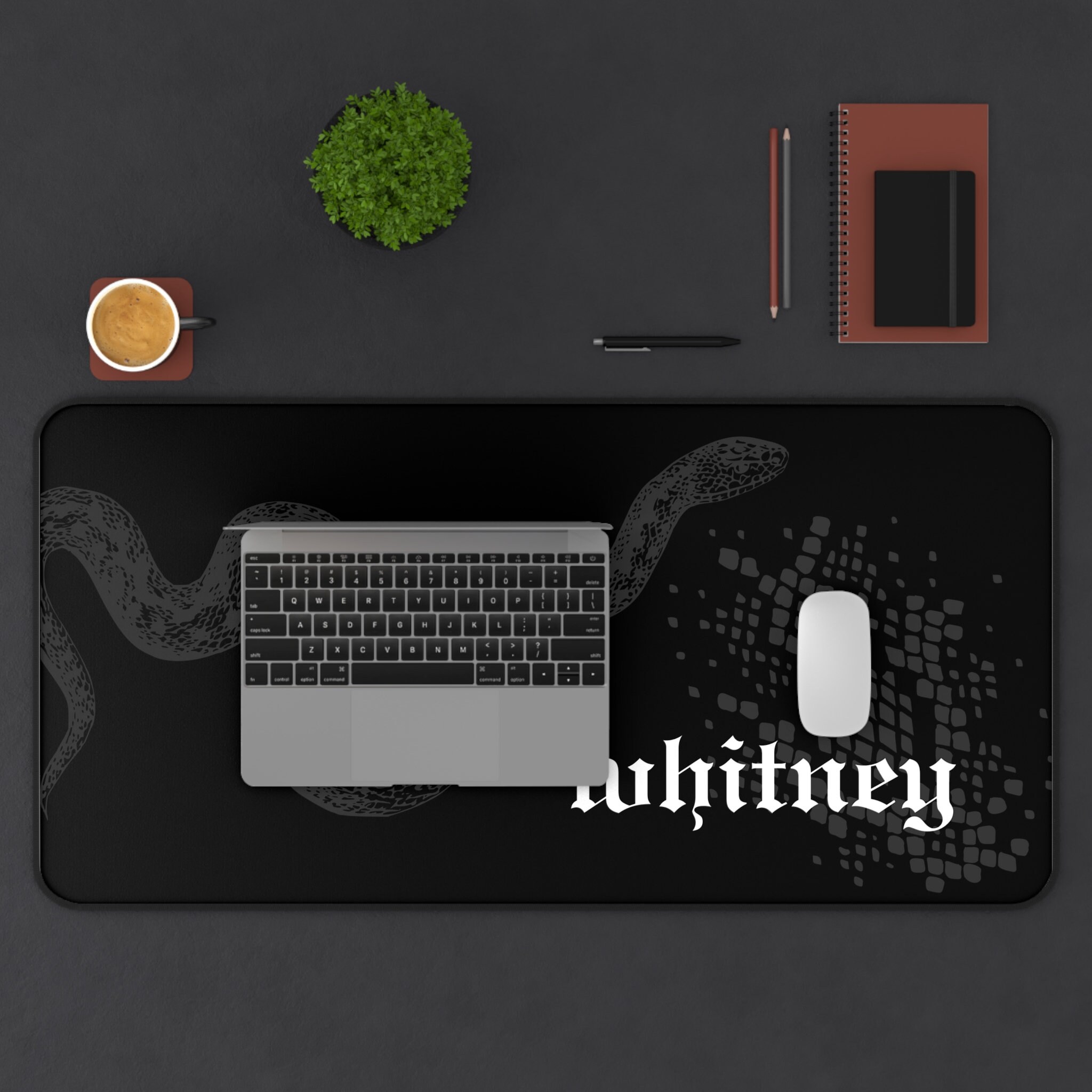 Personalized Blackout Snake Desk Mat Black Friday - Etsy