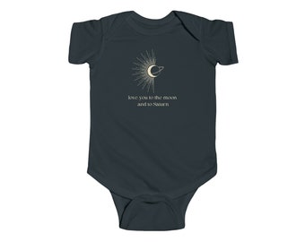 To the Moon and To Saturn Baby Bodysuit Shirt Kid Baby