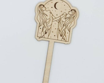Gemini Zodiac Plant Stake