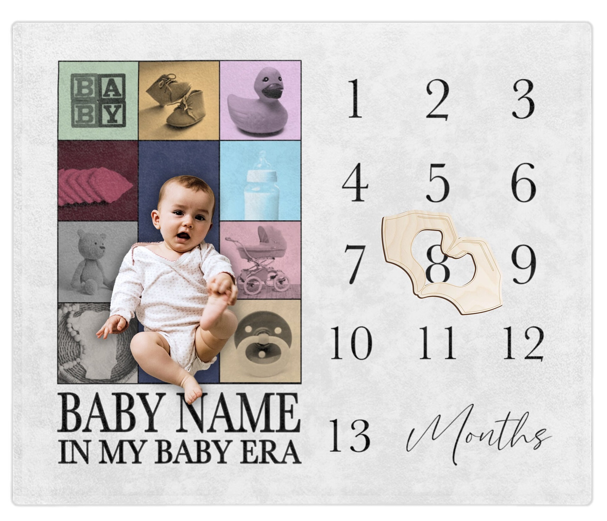 In My Baby Era Milestone Blanket Baby Monthly Growth Blanket