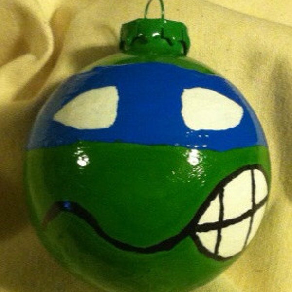 Teenage Mutant Ninja Turtles Leonardo 3" Glass Ball Ornament