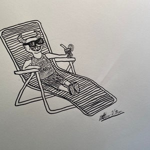 Little Devil - 2018 - Tusz na papierze - 9"x12" - Oryginalna grafika