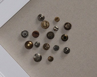 AIMANTS, punaises, aimants boutons de style vintage, or, bronze, argent, tons cuivre, aimants pour réfrigérateur, aimants forts, cadeau