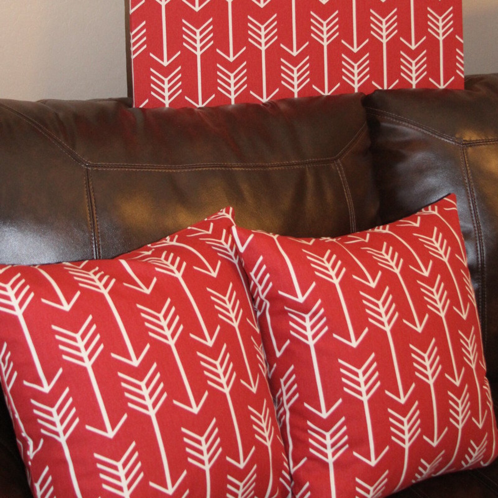 Red Arrow Pillow Cover Throw Pillow Tribal Apache Couch Etsy