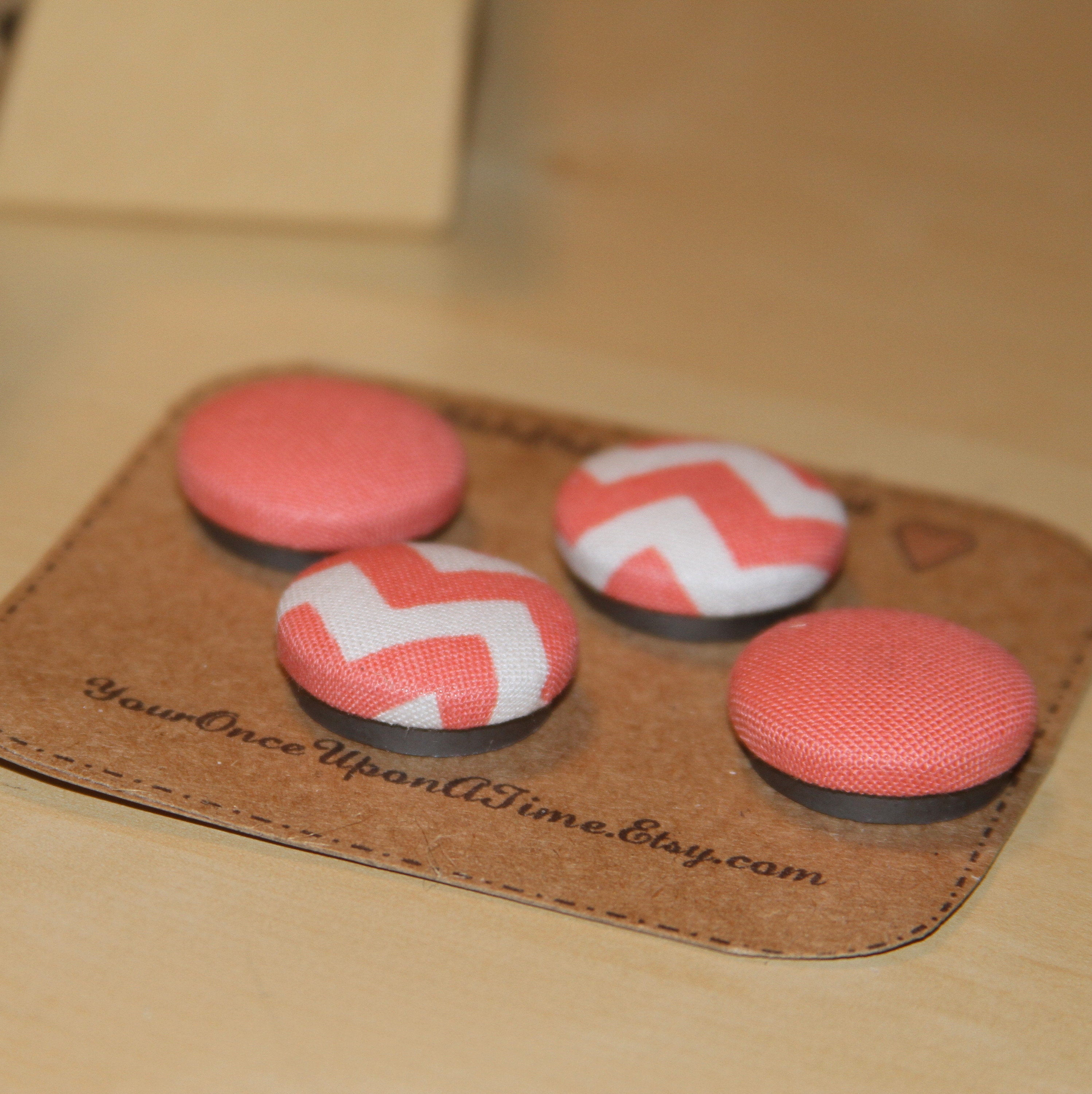 Fabric Covered Button of 4 refrigerator Etsy