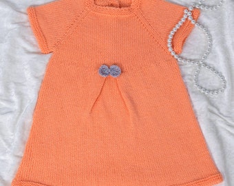 Knitting Pattern: Seamless Pleat Baby Dress, 6-9 Months (PDF Pattern)