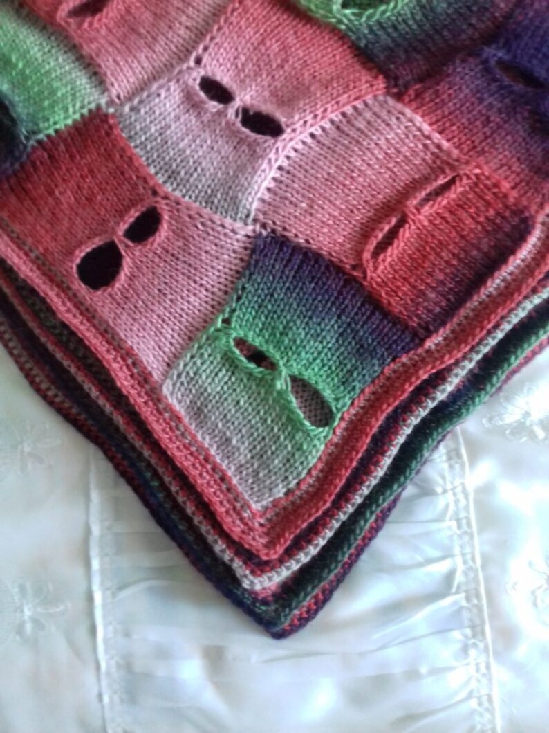 Knitting Pattern 58ENTRELAC Blanketby Asmartpattern.detailed