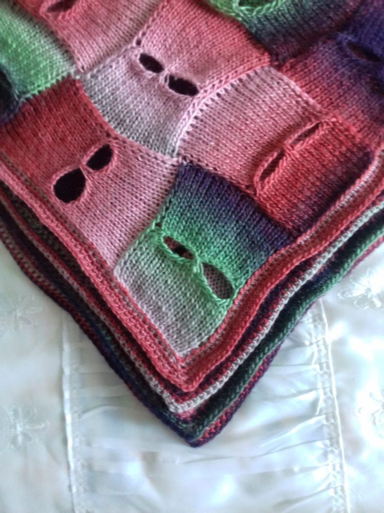 Knitting Pattern 58ENTRELAC Blanketby Asmartpattern.detailed