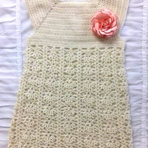 Crochet Pattern #50-“Crochet Baby Dress”-by AsmartPattern.Size 9-18 months.Detailed description in English step by step and row by row.