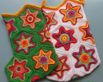 Crochet Pattern-Crochet СHRISTMAS STOCKING with STAR Ornament-pdf  file-#17 by ASmartPattern