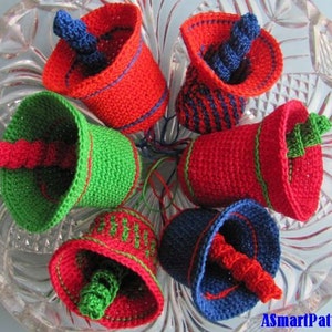 Crochet Pattern-COLORFUL CHRISTMAS BELLS-pdf file #14