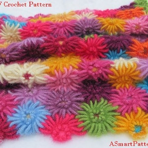 PDF Crochet Pattern-Crochet Dahlia Garden Blanket,Afghan,Bedspread,Throw by ASmartPattern,PDF file #12