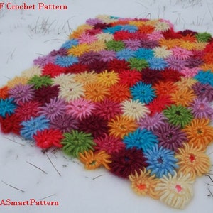 PDF Crochet Pattern-Crochet Dahlia Garden Blanket,Afghan,Bedspread,Throw by ASmartPattern, PDF file #12