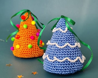 Crochet Pattern #66- “Little COLOURFUL CHRISTMAS TREE” –Instant Download Pdf file.Christmas Decoration