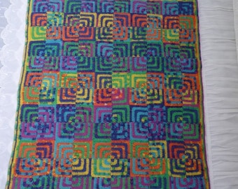 Crochet Pattern-Crochet Blanket,Afgan Throw Like Quilt by ASmartPattern-PDF file-pattern #8