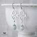 Amazonite Celtic Earrings, Pale Mint & Silver Earrings, Pagan Gemstone Earings, Celtic Knot Earrings, Green Gemstone Jewellery, Handmade UK 