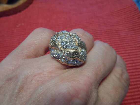 Wow - 60s Vendome adjustable statement ring, gold… - image 5